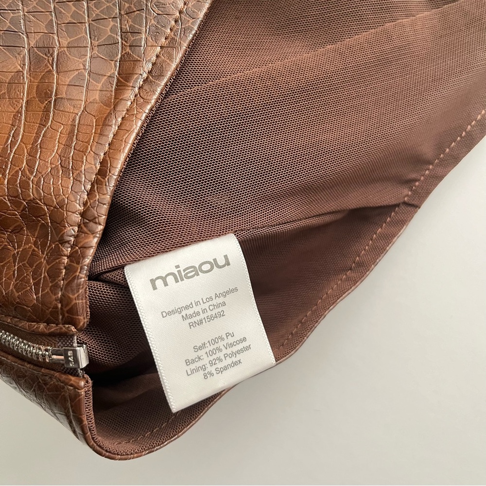 Miaou Campbell Corset In Chocolate Python - image 6